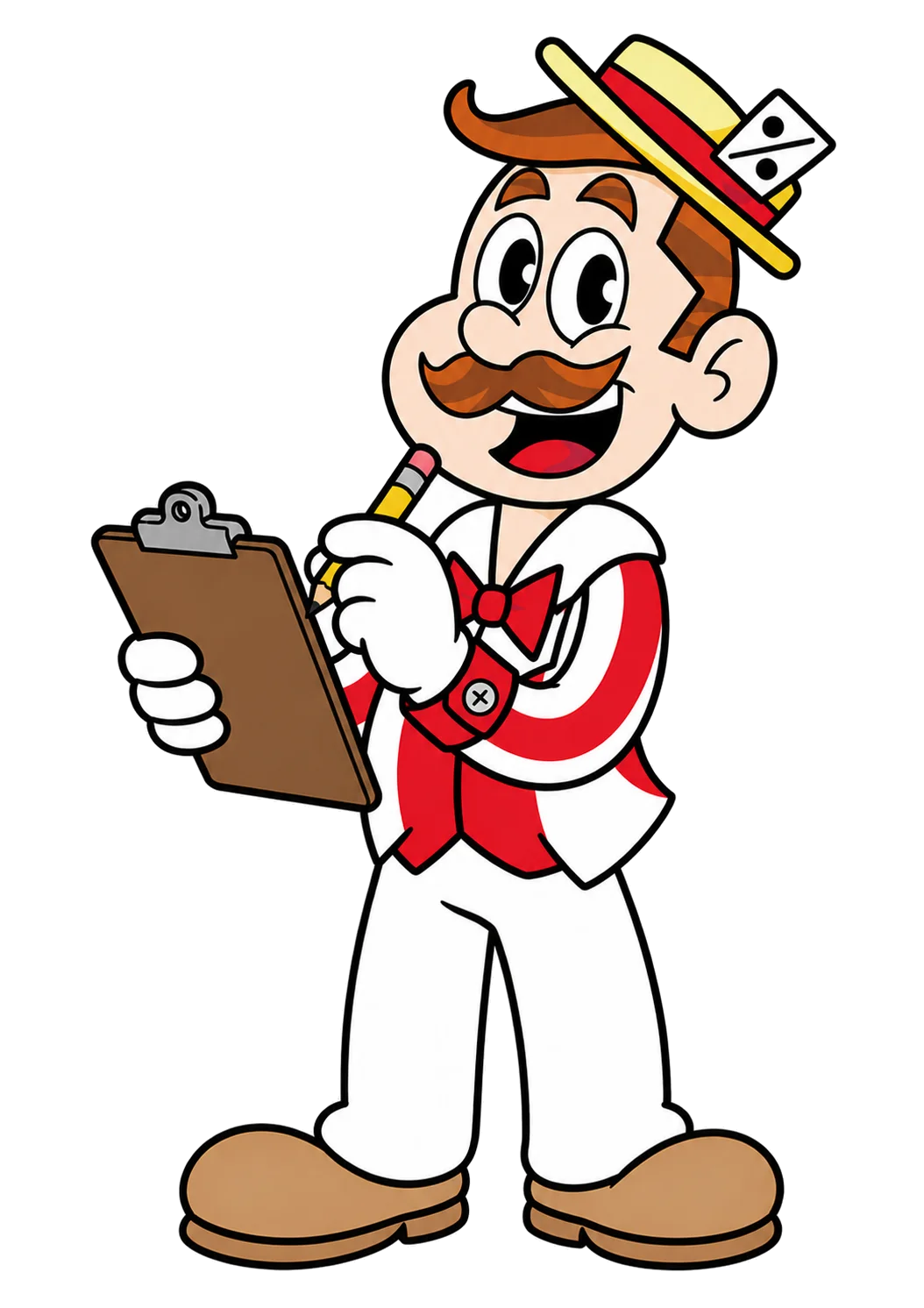 Jack with his clipboard, ready to run the back-of-house